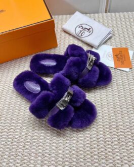 Hermes Buty, sandaly klapki, skora