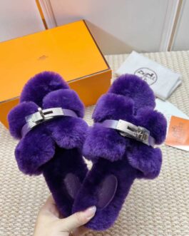 Hermes Buty, sandaly klapki, skora
