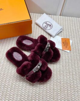 Hermes Buty, sandaly klapki, skora