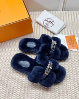 Hermes Buty, sandaly klapki, skora