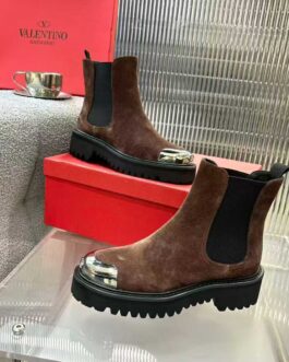 Valentino Buty damskie, kozaki, botki, skóra