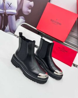 Valentino Buty damskie, kozaki, botki, skóra