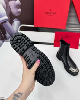 Valentino Buty damskie, kozaki, botki, skóra