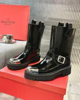 Valentino Buty damskie, kozaki, botki, skóra