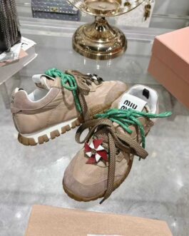 Miu miu Sneakersy, trampki, tenisówki, buty, skora