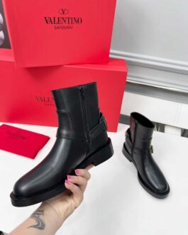 Valentino Buty damskie, kozaki, botki, skóra