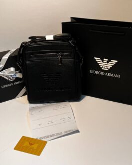 Emporio Armani męska torba torebka Listonoszka, skóra, Włochy
