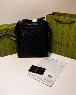 Gucci męska torba torebka Listonoszka, skóra, Włochy