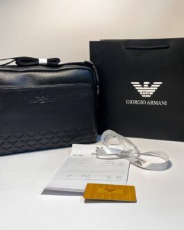 Emporio Armani męska torba torebka Listonoszka, skóra, Włochy