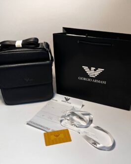 Emporio Armani męska torba torebka Listonoszka, skóra, Włochy