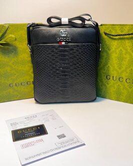 Gucci męska torba torebka Listonoszka, skóra, Włochy