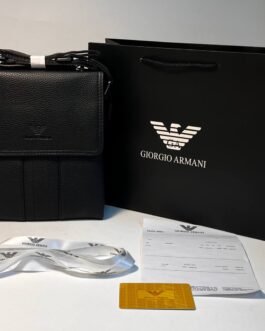 Emporio Armani męska torba torebka Listonoszka, skóra, Włochy