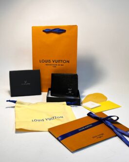 Louis Vuitton portmonetka Czarny portfel męski, skóra