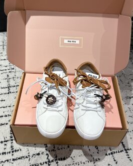 Miu miu Sneakersy, trampki, tenisówki, buty, skora