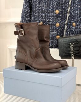 Prada Buty damskie, kozaki, botki, skóra