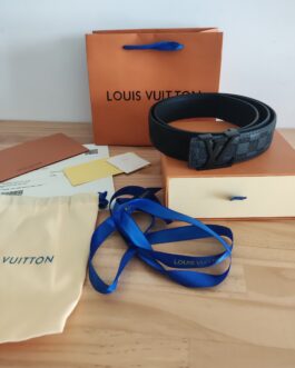Louis Vuitton damski męski pasek firmowy, skóra, Francja