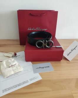Salvatore Ferragamo pasek firmowy, skóra naturalna, Włochy