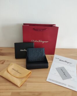 Оryginalny PORTFEL MĘSKI Salvatore Ferragamo, skóra, Włochy