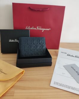 Оryginalny PORTFEL MĘSKI Salvatore Ferragamo, skóra, Włochy