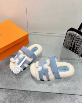 Hermes Buty, sandaly klapki, skora