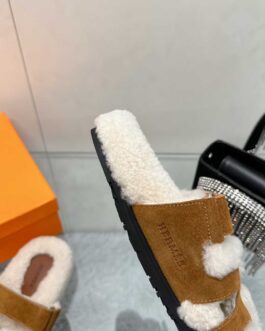 Hermes Buty, sandaly klapki, skora
