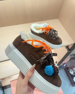 Miu miu Sneakersy, trampki, tenisówki, buty, skora