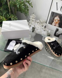 Celine Buty, sandaly klapki, skora