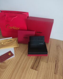 Cartier portmonetka Czarny portfel męski, skóra