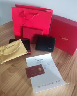 Cartier portmonetka Czarny portfel męski, skóra