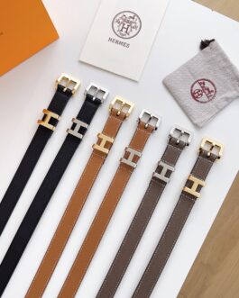 Pasek firmowy damski, skóra Hermes