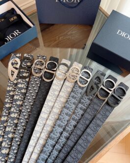 Pasek firmowy męski, damski, skóra Dior