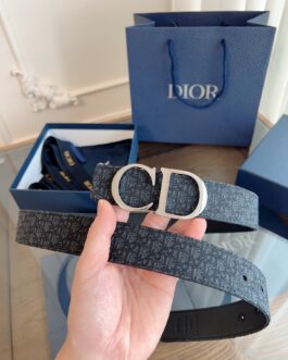 Pasek firmowy męski, damski, skóra Dior