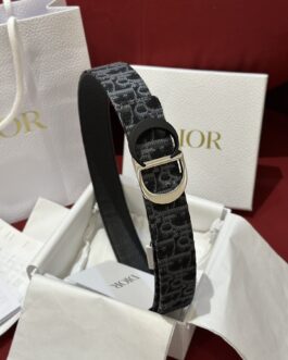 Pasek firmowy męski, damski, skóra Dior