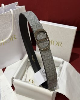 Pasek firmowy męski, damski, skóra Dior