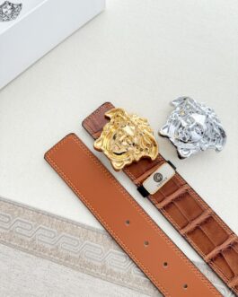 Pasek firmowy męski, damski, skóra Versace