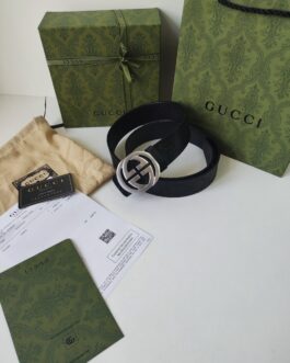 Gucci pasek firmowy męski, damski skóra, Włochy
