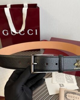 Pasek firmowy męski, damski, skóra Gucci