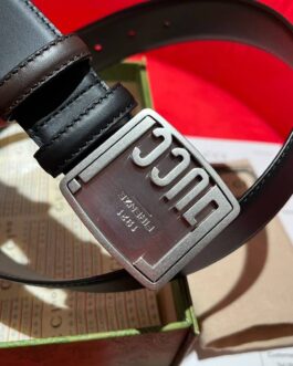 Pasek firmowy męski, damski, skóra Gucci