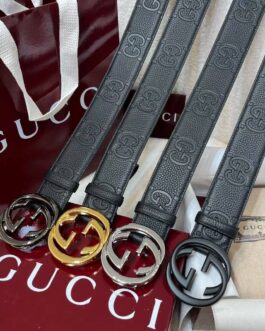 Pasek firmowy męski, damski, skóra Gucci