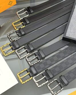 Pasek firmowy męski, damski, skóra Louis Vuitton