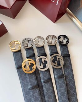 Pasek firmowy męski, damski, skóra Gucci