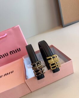 Pasek firmowy damski, skóra Miu Miu