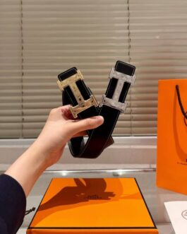 Pasek firmowy damski, skóra Hermes