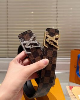 Pasek firmowy damski, skóra Louis Vuitton