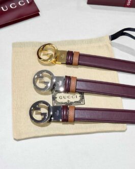 Pasek firmowy damski, skóra Gucci
