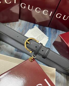 Pasek firmowy damski, skóra Gucci