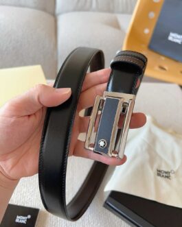 Pasek firmowy damski, skóra Mont Blanc