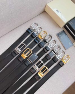 Pasek firmowy damski, skóra Mont Blanc