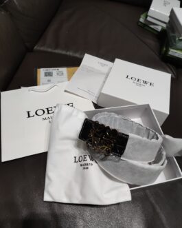 Pasek firmowy damski, skóra Loewe