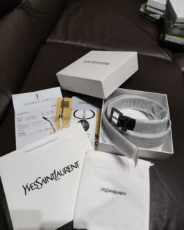 Pasek firmowy męski, damski, skóra YSL